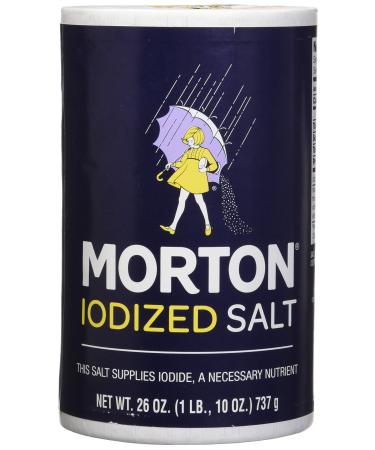 Morton Iodized Salt, 26 oz, Pack of 2