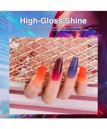 6-Piece AUBSS Colour Changing Gel Nail Polish Set - Thermal Mood Chameleon Soak Off UV Gel Nail Kit - Perfect Home DIY Gift for Women - Buy Online on SooperMarket.com
