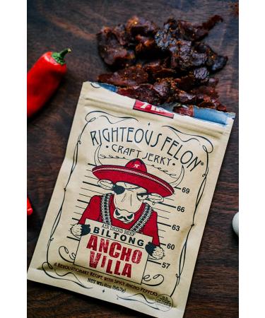Righteous Felon Biltong Beef Jerky Variety Pack - Keto, Paleo, Gluten Free | High Protein, Hormone Free South African Style Snack - 3 Count (2oz bags) - Buy Online on SooperMarket.com