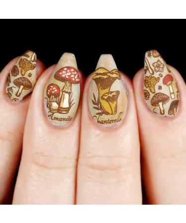 Shop Maniology Forest Wonders Nail Stamping Plate Set - Unique Mushroom & Frog Nail Art for Stunning Manicures - Buy Online on SooperMarket.com