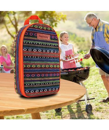Camping Kitchen Utensils Set for Tent Campers | Portable Cookware Set for Outdoor Picnics and Barbecues | National Style Color | Essential Camping Cooking Gadgets - Buy Online on SooperMarket.com