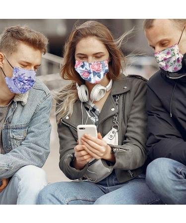 Happy Mother's Day Flower Disposable Masks - 50 Pcs 3-Ply Nonwoven Breathable & Comfortable Gifts for Women Mom - Multicolored 50 Count - Buy Online on SooperMarket.com