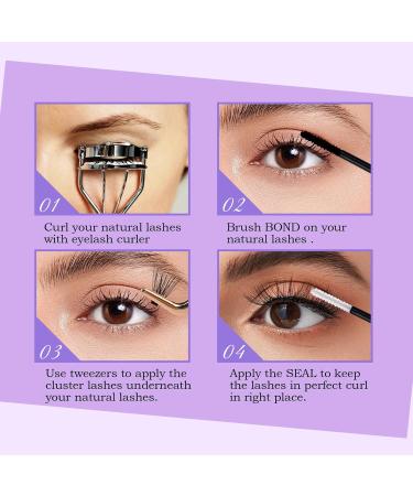 WENDY Lash Extension Kit - 284 PCS D Curl Cluster Lashes Lash Bond & Seal Applicator & Glue Remover - 40D & 50D Individual Eyelash Clusters (16-20mm) for Flawless Look - Buy Online on SooperMarket.com