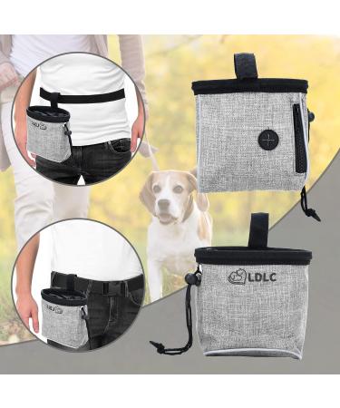 GOTRUST Treat Pouch for Dog Training Dog Treat Bags Small Pet Puppy Treat Pouch Bag Waterproof Dog Walking Pouches with Adjustable Waist Belt and Built-in Dog Waste Bag Dispenser Gray - Buy Online on SooperMarket.com