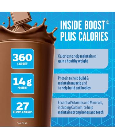 BOOST PLUS Complete Nutrition Drink Chocolate 6x237ml Bottles Case Pack of 4 Packaging May Vary - Buy Online on SooperMarket.com