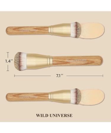 Wild Universe Flat Top Kabuki Foundation Brush - Professional Setting Makeup Brush for Liquid & Cream - Soft Dense Synthetic Bristles for Blending & Buffing - Buy Online on SooperMarket.com