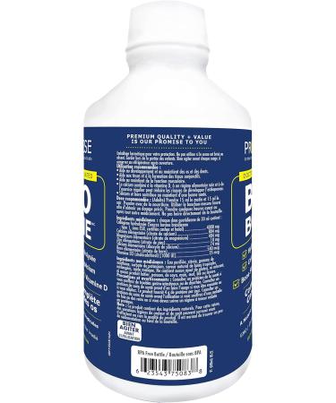 Promise Bio Bone 600ml - Complete Bone Care Formula- Strong Bones and Teeth- Liquid Collagen Calcium Magnesium Vitamin D3 Zinc Boron Silicon- Bone Support Supplement -Tropical Berry Flavor - Buy Online on SooperMarket.com