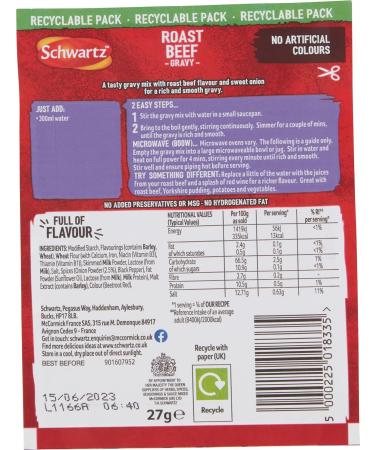 Schwartz Classic Roast Beef Gravy Mix 27g - Buy Online on SooperMarket.com