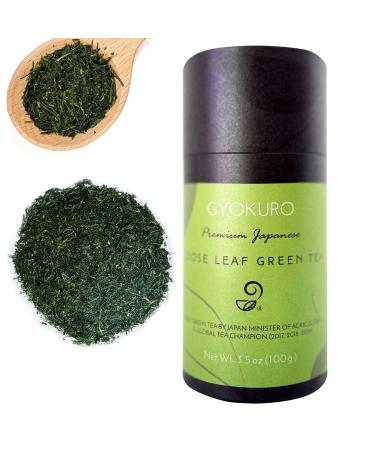Gyokuro Green Tea Japanese Green Tea Loose Leaf Yabukita High Caffeine Loose Leaf Tea Antioxidant-Rich Green Tea Loose Leaf Vegan and All-Natural Loose Leaf 3.5oz