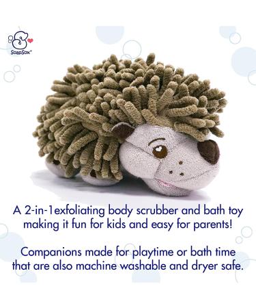 SoapSox Kids Exfoliating Bath Scrub Toy - Hendrix The Hedgehog | Soft Animal Wash Cloth Sponge for Babies, Kids, Children - Buy Online on SooperMarket.com