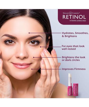Retinol Anti-Aging Eye Stick Treatment Balm | Hydrates, Firms, Brightens, Smooths Fine Lines | Vitamin A, C, E | Youthful Eyes Secret - Buy Online on SooperMarket.com