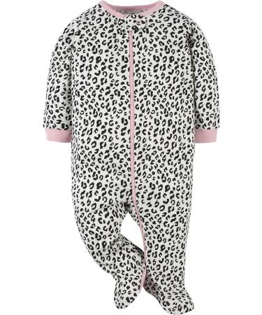 Gerber Baby Infant Toddler Bodysuit Footies - 6-9 Months Leopard Pink - Buy Online on SooperMarket.com