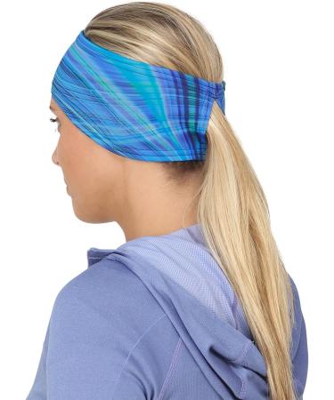 TrailHeads Women's Print Ponytail Headband Made in USA - deep dive blue - Buy Online on SooperMarket.com