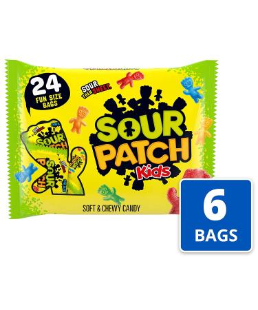 SOUR PATCH KIDS Soft & Chewy Candy Halloween - 24 Count (Pack of 6) Mixed-Fruit Assorted Flavors - Buy Online on SooperMarket.com