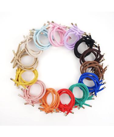 56-Piece Knotted Hair Ties - Ponytail Holders for Women & Girls in 14 Colors - Buy Online on SooperMarket.com