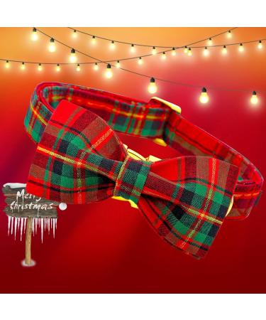Shop Lionheart Glory Christmas Checkered Dog Collar & Bowtie - Adjustable X-Large Red-Green Dog Collar for Big Dogs - Comfortable & Stylish Dog Shoe Collar - Buy Online on SooperMarket.com