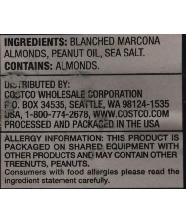 Kirkland Marcona Almonds Roasted & Seasoned with Sea Salt 17.63 oz - Premium Quality Snack - Buy Online on SooperMarket.com