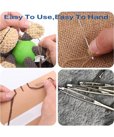 Large-Eye Blunt Needles - Stainless Steel Yarn Knitting Sewing Crafting Weaving Needles (9 Pieces) - Buy Online on SooperMarket.com