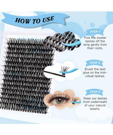 300 Pcs DIY Lash Extension Cluster Lashes - Dramatic Volume, C-18mm 50D - Buy Online on SooperMarket.com