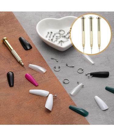 FRCOLOR 9 Pcs Nail Drilling Drill Nail Piercing Drills Drill Machine Bit Nail Jewels Acrylic Nail Drill Nail Piercing Tools Diy Nail Drill Nail Art Tools Hand Drill Metal Do It Yourself 6.5x0.8cmx3pcs Goldenx3pcs - Buy Online on SooperMarket.com