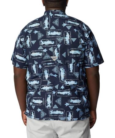 Columbia Men's Trollers Short Sleeve Shirt - Collegiate Navy Anchors Up XLT - Buy Online on SooperMarket.com
