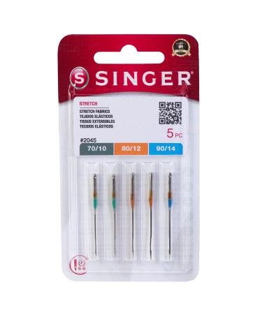 SINGER Stretch Sewing Machine Needles  Size 70/10, 80/12, 90/14-5 Pack