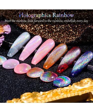 MEET ACROSS Rainbow Cat Eye Gel Nail Polish Kit - 5 Colors Jelly Soak Off UV LED Gift Box + Magnet Stick - Buy Online on SooperMarket.com