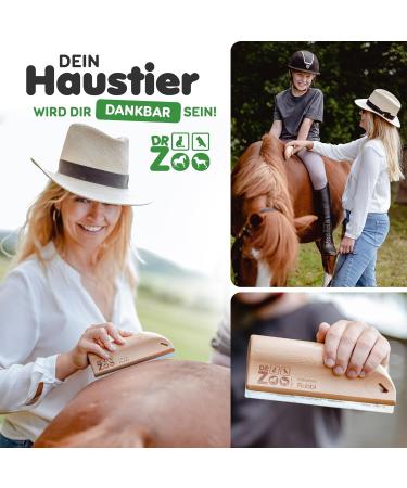 DR Zoo Horse Curry Comb Robbi - Best Coat Change Helper for Horses | Premium Wood Curry Comb for Healthy Coats - Buy Online on SooperMarket.com