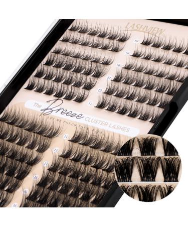 DIY Eyelash Extension Kit Cluster Eyelash Extensions Individual Lashes (D17 D-Mix(144 Pcs)) 9zD17H-144D
