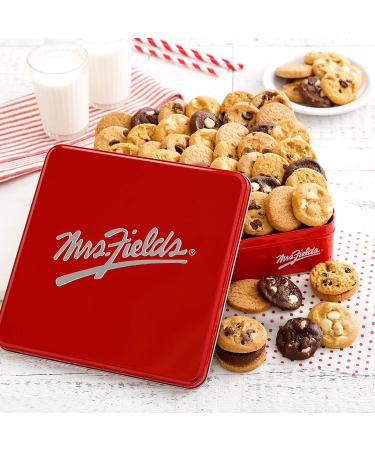 Mrs. Fields Cookies Signature 60 Nibblers Bite-Sized Cookie Tin | 5 Flavors - Buy Online on SooperMarket.com