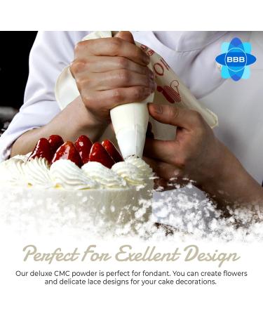 200g CMC Powder for Fondant - Tylose & Gum Tragacanth for Cake Decoration - Gluten-Free Dough Enhancer & Edible Glue - Cake Icing Sugarpaste & Frosting - Pack of 1 - Buy Online on SooperMarket.com