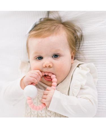 Ryan and Rose Cutie Teether Rattle - Pink | Silicone Teething Toy - Buy Online on SooperMarket.com