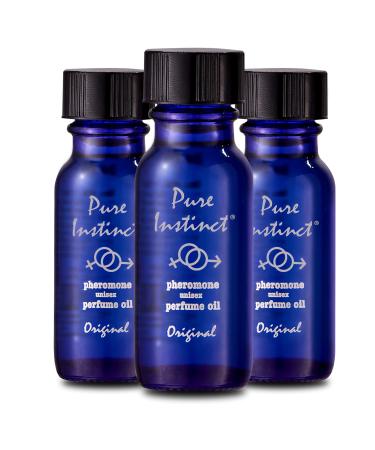 Pure Instinct (3-Pack) - The Original Pheromone Infused Essential Oil Perfume Cologne - Unisex Attracts Men and Women - TSA Ready