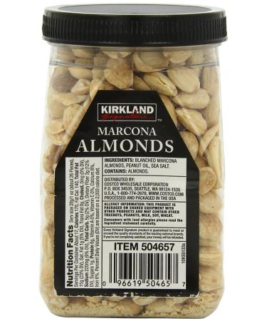Kirkland Marcona Almonds Roasted & Seasoned with Sea Salt 17.63 oz - Premium Quality Snack - Buy Online on SooperMarket.com