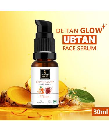 Good Vibes Ubtan Insta Glow Face Serum - Nourishing & Moisturizing Serum with Turmeric Saffron & Vitamin B3 | Vegan Paraben-Free 30 ml - Buy Online on SooperMarket.com