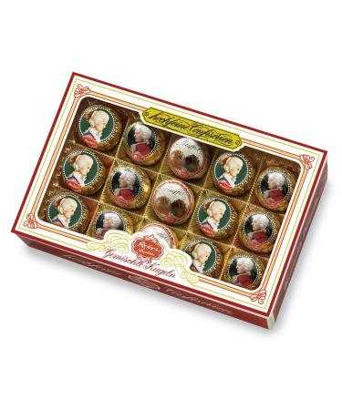 Vine Mixed balls pack 15 pack mixed balls made of dark alpine chocolate and truffle filling filled with pistachio marzipan almonds and hazelnut nougat 240g (15 pieces) 300 g (1-pack) 15 pieces