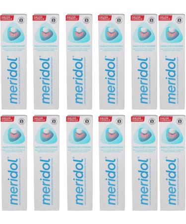 Buy Meridol Toothpaste Gum Protection 75 ml - Set of 12 & Celexqua Toothbrush Cap | International Shipping Available - Buy Online on SooperMarket.com