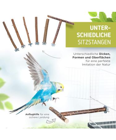 9-Piece Bird Cage Accessory Set for Budgies & Small Birds | Ideal for Species-Appropriate Care - Buy Online on SooperMarket.com