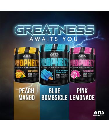 ANS Performance Prophecy Pre Workout Powder (20 servings 14.5 oz) Gluten Free Pre-Workout Formula - Energy & Strength - Sugar Free- Increase Power & Workout Volume (Pink Lemonade) - Buy Online on SooperMarket.com