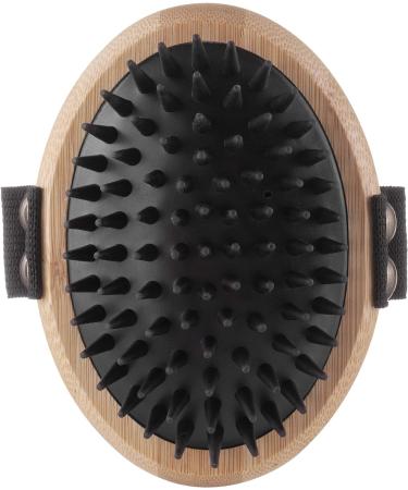 Mikki Bamboo Moulting Massage Palm Brush for Gentle Grooming | Handmade Sustainable Bamboo Brush for Dog Cat Puppy with Short Medium Coats - Buy Online on SooperMarket.com