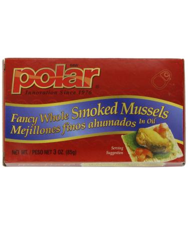MW Polar Seafood, Smoked Mussels, 3-Ounce (Pack of 24)