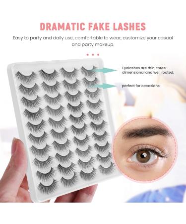 AIDIRui 20 Pairs 3D Chemical Fiber Lashes Natural False Eyelashes Dramatic Volume Lashes Makeup Extension Eyelashes - Buy Online on SooperMarket.com