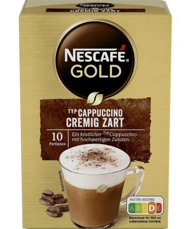 Nescaf Gold Type Cappuccino - Creamy Beverage Powder (4 Pack) | Soluble Bean Coffee Sticks | Rich Caffeine Taste - Buy Online on SooperMarket.com