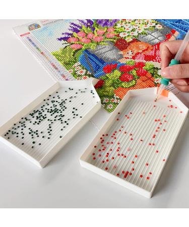 5 Pcs Extra Large Diamond Painting Tray Organizer - DIY Gem Art Craft Accessories - 5 Trays, 1 Spoon Included - Buy Online on SooperMarket.com