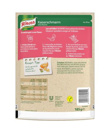 Buy Knorr Sweety Kaiserschmarrn Without Raisins - 2 Portions (185g) | Delicious Austrian Dessert Online - Buy Online on SooperMarket.com