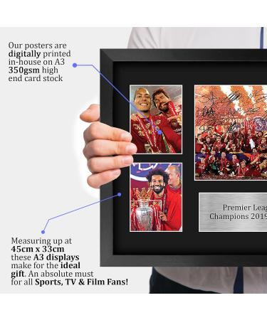 HWC Trading A3 Framed Liverpool Premier League Champion 2019/2020 Signed Autograph Print - Perfect Gift for Fans - Buy Online on SooperMarket.com