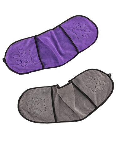 Niuhong 2 pcs large pet towel microfiber pet bathing towel warm dog towel soft cat towel dog fast drying absorbent drying towel drying sucking small dogs cats bath