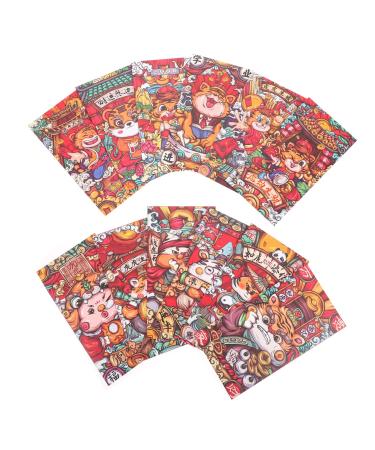 ABOOFAN 18pcs Year of The Tiger Red Envelope 2022 Hong Bao Envelope 2022 Money Envelopes Spring Festival Hongbao Lucky Gift Envelopes Tigers Year Red Pockets Universal Money Bag Paper