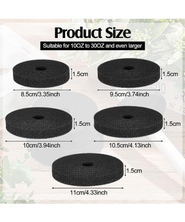 5 Pcs Tumbler Protector Inserts for DIY Cup Turner - 10oz to 30oz Sizes - Black - Buy Online on SooperMarket.com
