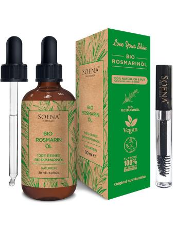 100% Organic Rosemary Oil for Hair Growth | Essential Oil for Lashes | Pure & Natural Hair Oil for Hair Loss - High Dose Rosemary Oil - Buy Online on SooperMarket.com